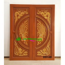 ประตูไม้สักบานคู่ รหัส DD148